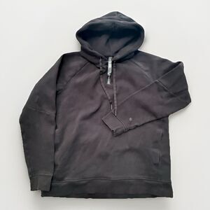 Lululemon Smooth Spacer Hoodie Mens Large L Black Performance Athletic Woven